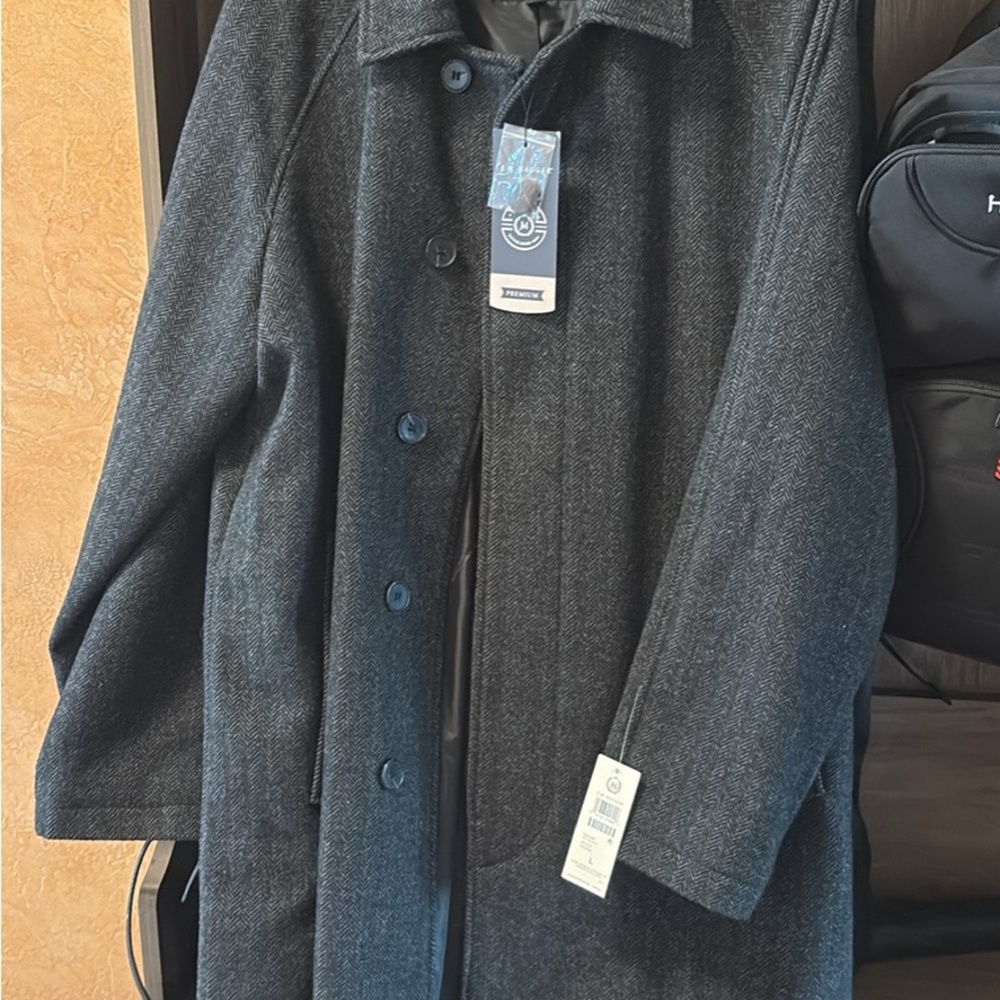 Haggar Charcoal Trench Coat